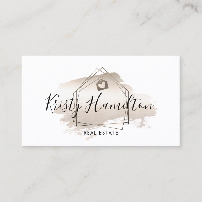 Real Anwesen berufliches Haus hinzufügen Visitenkarte (Vorderseite)