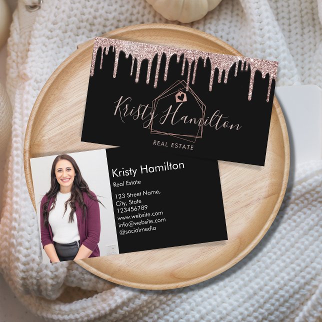 Real Anwesen berufliches Haus Immobilien Gold Foto Visitenkarte (Von Creator hochgeladen)