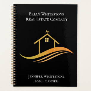 Real Anwesen Black Gold Custom Realtor 2026 Compan Planer