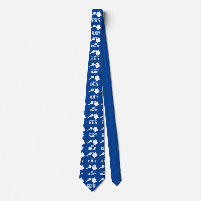 Real Anwesen Blue Agency Brand Neck Tie Krawatte (Vorderseite)