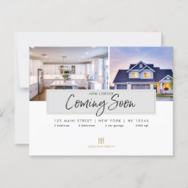 Real Anwesen Broker Moderne Postkarte - Bald komme
