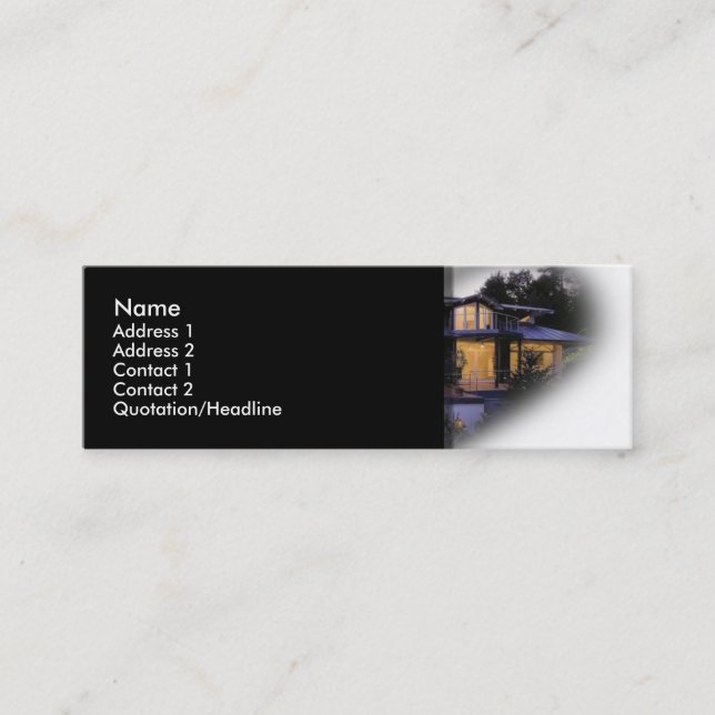 Real Anwesen Business Card Mini Visitenkarte (Vorderseite)
