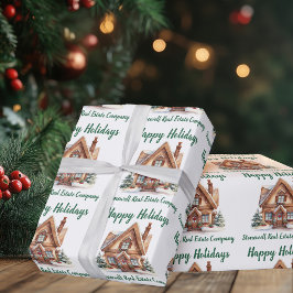 Real Anwesen Business Weihnachten Personalisiert Geschenkpapier