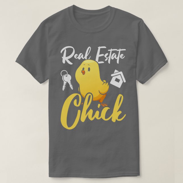 Real Anwesen Chick Funny Realtor T-Shirt (Design vorne)
