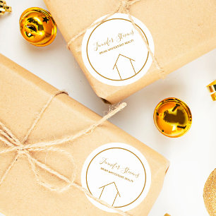 Real Anwesen Company Chic Gold Custom Marketing Runder Aufkleber