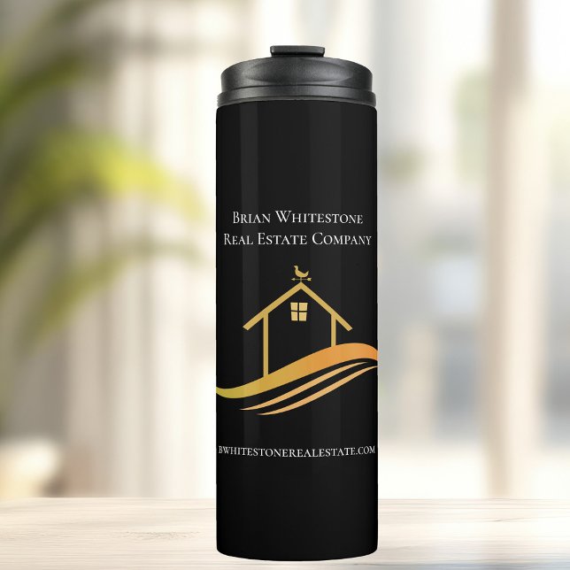Real Anwesen Company Chic Gold Personalisiert Real Thermosbecher (Von Creator hochgeladen)