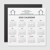 Real Anwesen Company Custom 2024 Calendar Magnet