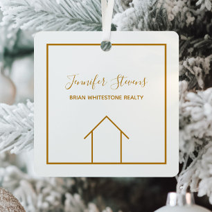 Real Anwesen Company Elegante Custom Gold Weihnach Ornament Aus Glas