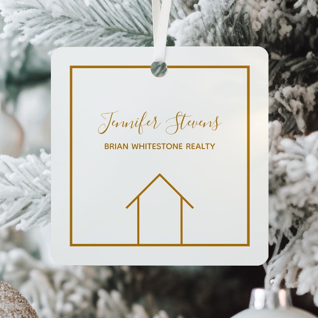 Real Anwesen Company Elegante Custom Gold Weihnach Ornament Aus Glas (Von Creator hochgeladen)