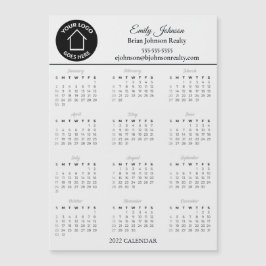 Real Anwesen Company Ihr Logo 2022 Kalender Magnet