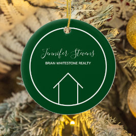 Real Anwesen Company Personalisiert Green Christma Keramik Ornament