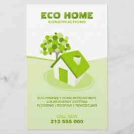 Real Anwesen / Construction Green Zuhause Flyer