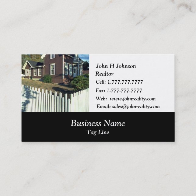 Real Anwesen Deluxe Business Card Visitenkarte (Vorderseite)