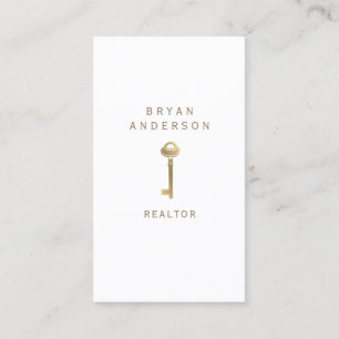 Real Anwesen Gold Key Business Card Visitenkarte
