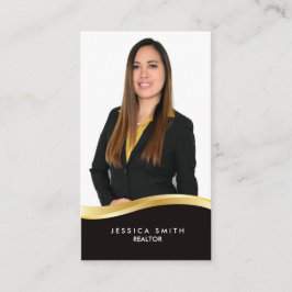 Real Anwesen Gold Swoosh-Visitenkarte Visitenkarte