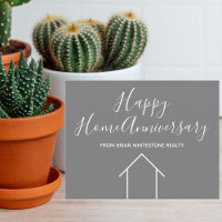 Real Anwesen Happy Zuhause Anniversary Custom Grau