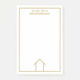 Real Anwesen House Einfach Chic Gold Custom Realto Post-it Klebezettel