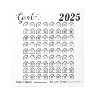 Real Anwesen House Goal Chart Notizblock