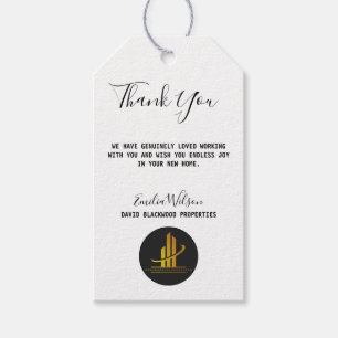 Real Anwesen House Schwarz-weiß Custom Realtor Geschenkanhänger