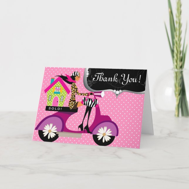 Real Anwesen House Scooter Girl Dots Danke schön 3 (Vorderseite)