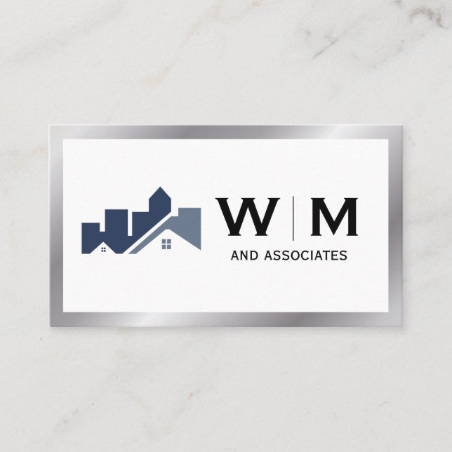 Real-Anwesen-Logo für Architektur Visitenkarte (Vorderseite)