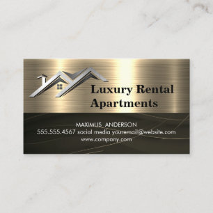 Real-Anwesen-Logo   Gold Metallic Visitenkarte