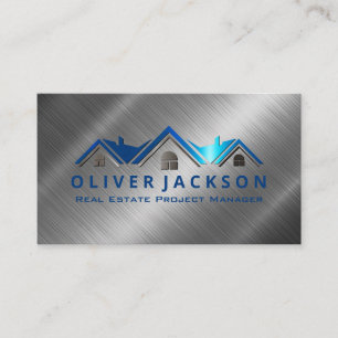Real-Anwesen-Logo   Metallic Shine Visitenkarte