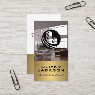 Real-Anwesen-Logo Modernes Inneres Visitenkarte
