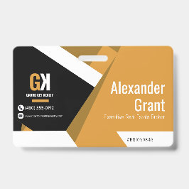 Real Anwesen Luxus Black & Gold Realtor Ausweis