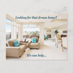 Real Anwesen Marketing Dream Zuhause Chic Moderne Postkarte