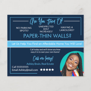 Real Anwesen Mieter Postkarten Flyer