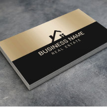 Real Anwesen Modern House Logo Black & Gold