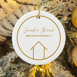 Real Anwesen Modernes Haus Chic Custom Weihnachten Keramik Ornament