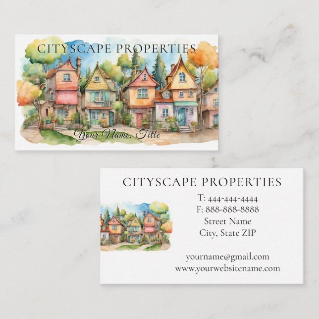 Real Anwesen Neue Zuhause-Konstruktion und Vertrie Visitenkarte (Vorne/Hinten)