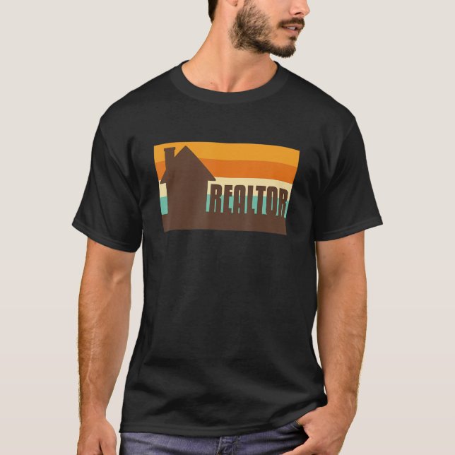 Real Anwesen oder Immobilien Retro Vintag T-Shirt (Vorderseite)
