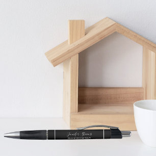 Real Anwesen Open House Black Custom Realtor Kugelschreiber