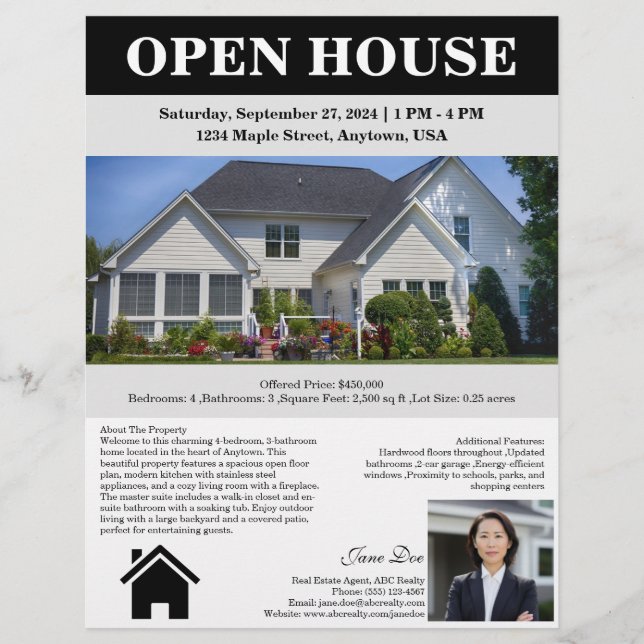 Real Anwesen Open House Flyer (Vorne)