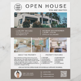 Real Anwesen Open House Logo Foto QR Flyer