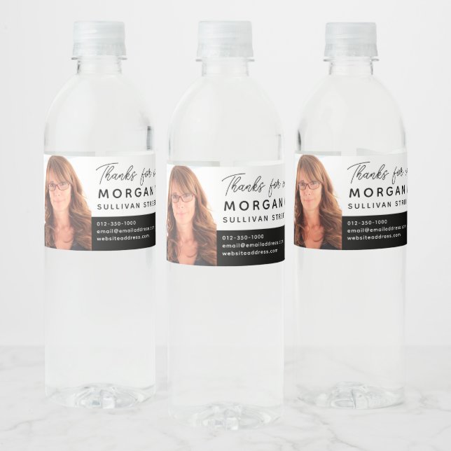 Real Anwesen Open House QR Code Marketing Wasserflaschenetikett (Flaschen)