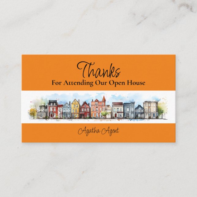 Real Anwesen Open House Vielen Dank Terminkarte (Vorderseite)