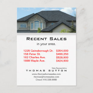 Real Anwesen Postkarten Kürzlicher Verkauf Rooftop