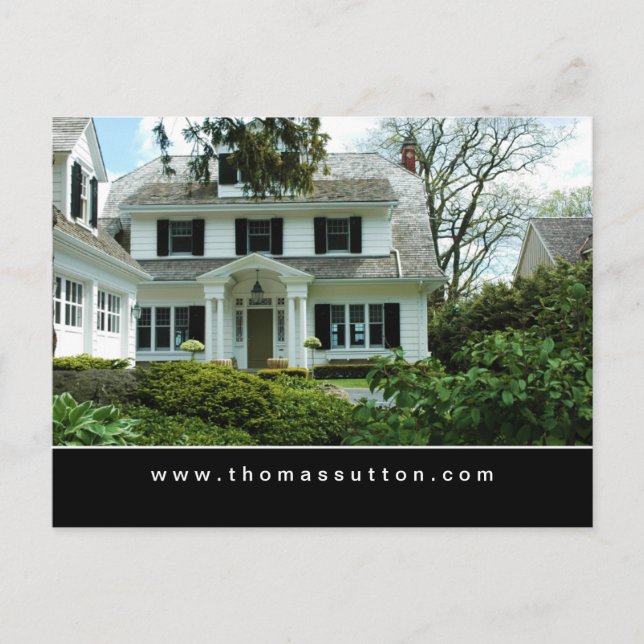 Real Anwesen Postkarten Weißes offizielles Haus (Vorderseite)