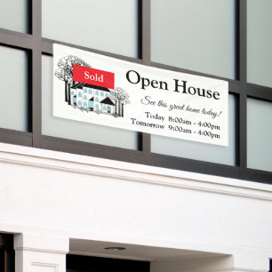 Real Anwesen Promo Open House Unterschrift Banner