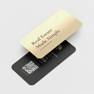 Real Anwesen Property Black Gold Moder Visitenkarte