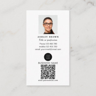 Real Anwesen QR-Code berufliches einfaches Foto Visitenkarte