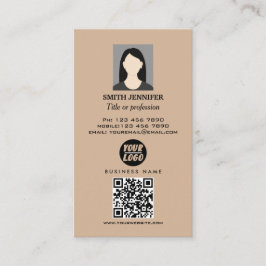 Real Anwesen QR Code berufliches Foto elegant  Visitenkarte