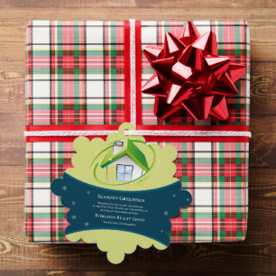 Real Anwesen Realtor Weihnachten Gruß Keepake Ornament Karte