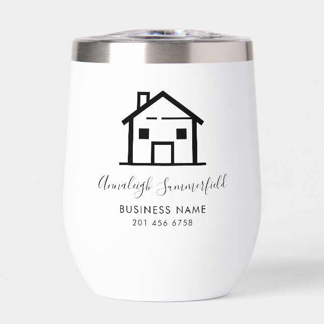 Real Anwesen Schwarz-weißer Personalisierter Mitar (Vorderseite)