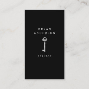 Real Anwesen Silver Key Business Card Visitenkarte