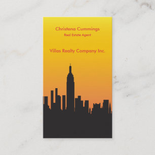 Real Anwesen Skyline Business Card Visitenkarte